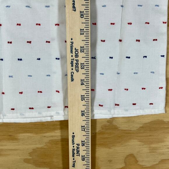 Goodlad Boys White Short Sleeve Button Shirt Red Blue Mini Print Size 4T Summer - Picture 8 of 9